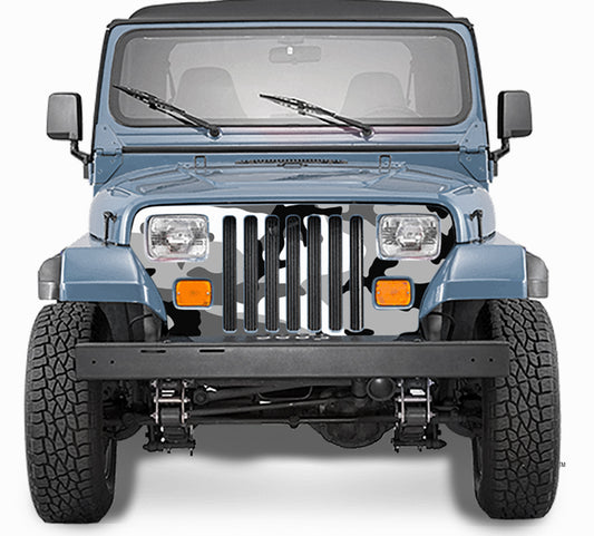 Jeep Wrangler Grill Wrap Camo Snow Urban Camouflage 1987-1995