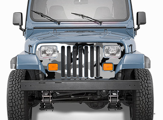 Jeep Wrangler Grill Wrap Camo Snow Urban Camouflage 1987-1995