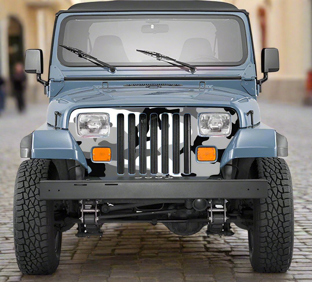 Jeep Wrangler Grill Wrap Camo Snow Urban Camouflage
