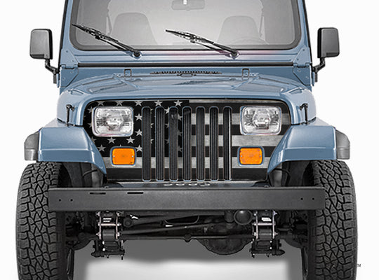 Jeep Wrangler Grill Wrap American Flag Subdued 1987-1995 TJ