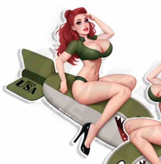 Blown Away Pin Up Decals Left