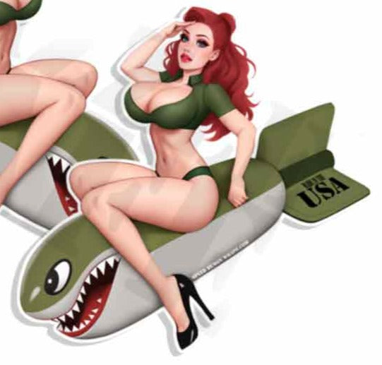 Blown Away Pin Up Decals Right