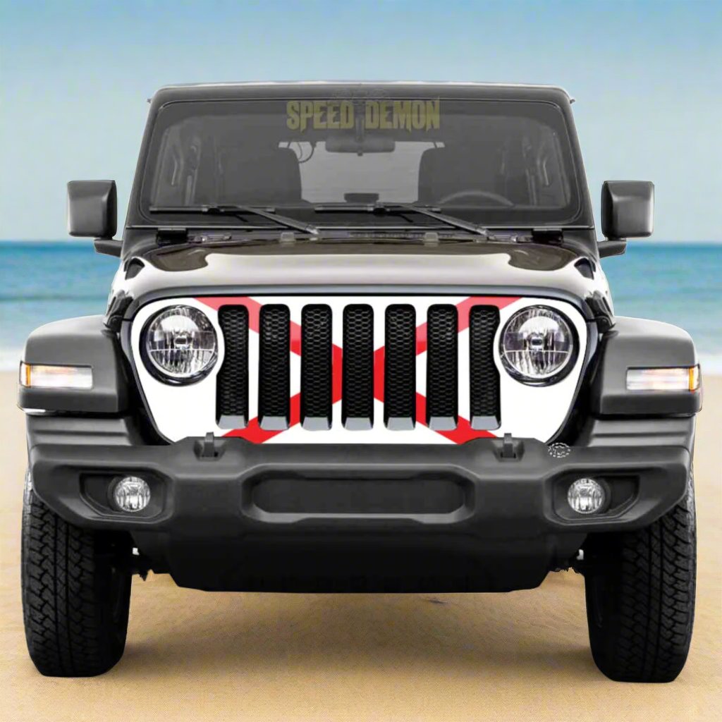 Alabama Flag Jeep Wrangler Grill Wrap JL fits 2018-2025
