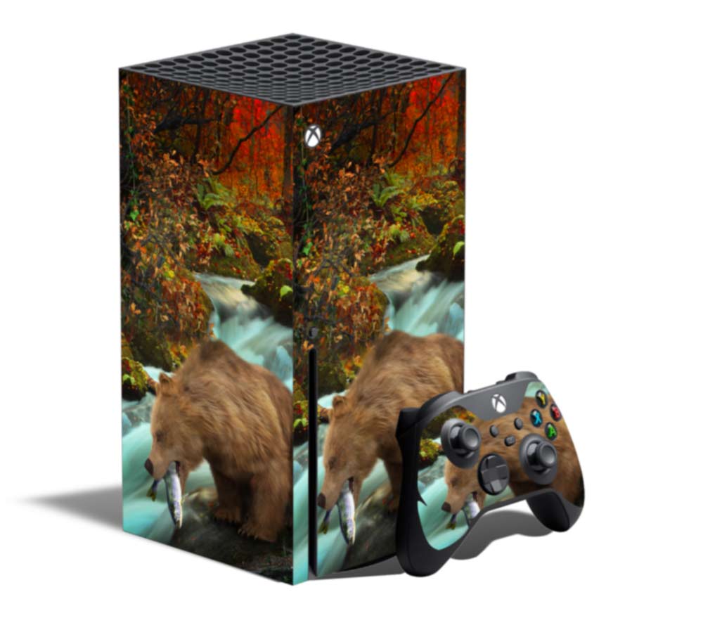 Xbox Console Wrap - Bear Fishing - Series X – Speed Demon Wraps