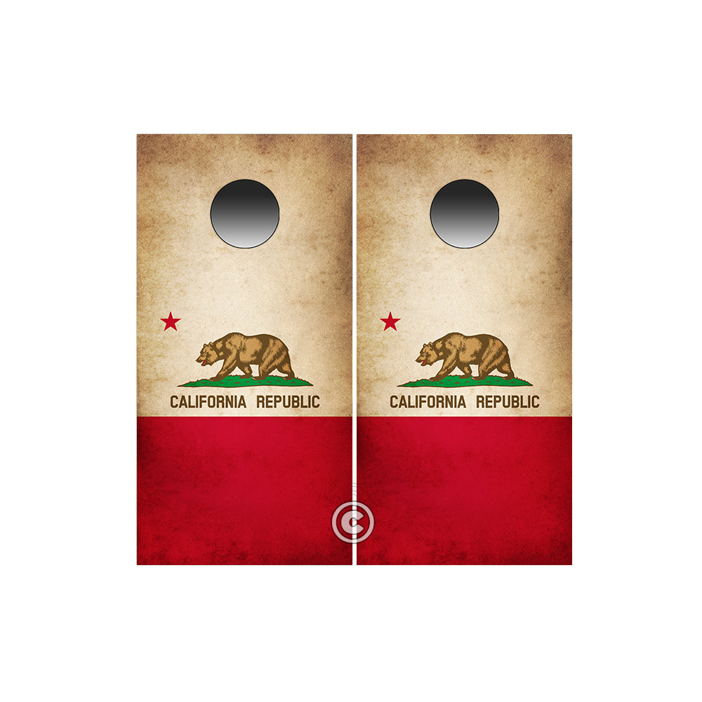 California State Cornhole Wraps ~ Rustic