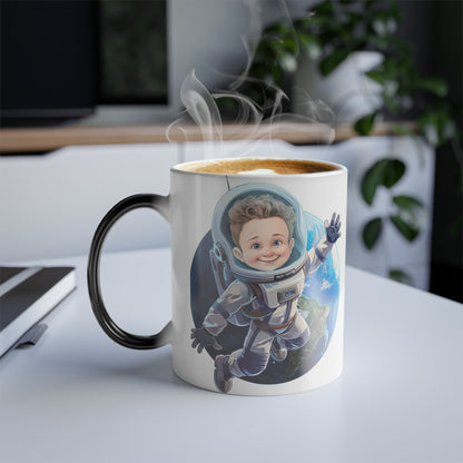 Personalized Coffee Mug Child Astronaut in space Caricature From Photo 2