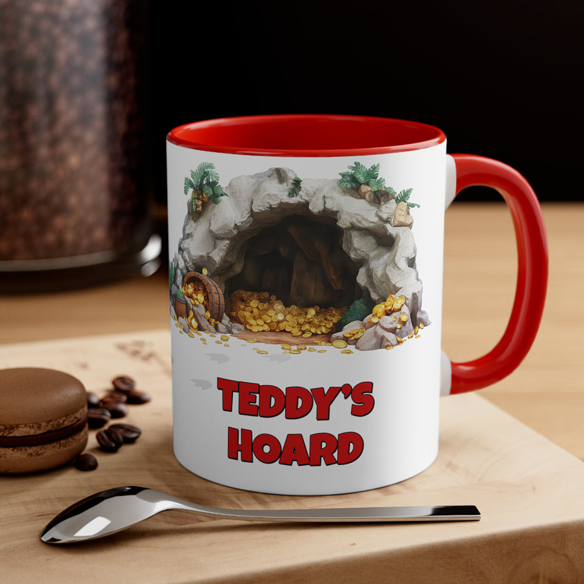 Child Riding a Dragon Coffee Mug Caricature From Photo
