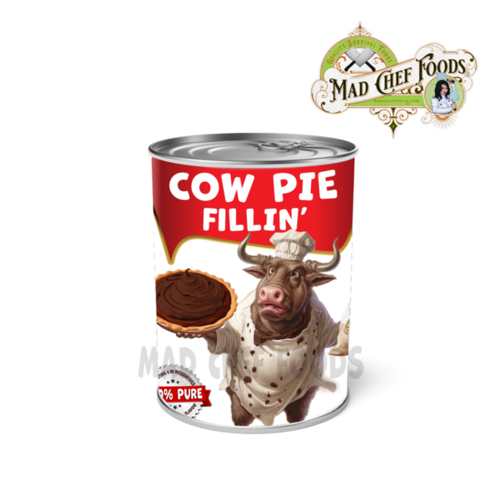 Cow Pie Filling Funny Prank Soup can Label