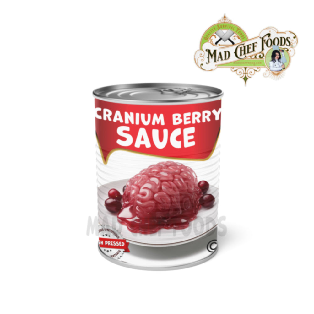 Cranium Berry Sauce Funny Prank Soup Can Labels Gag Gift