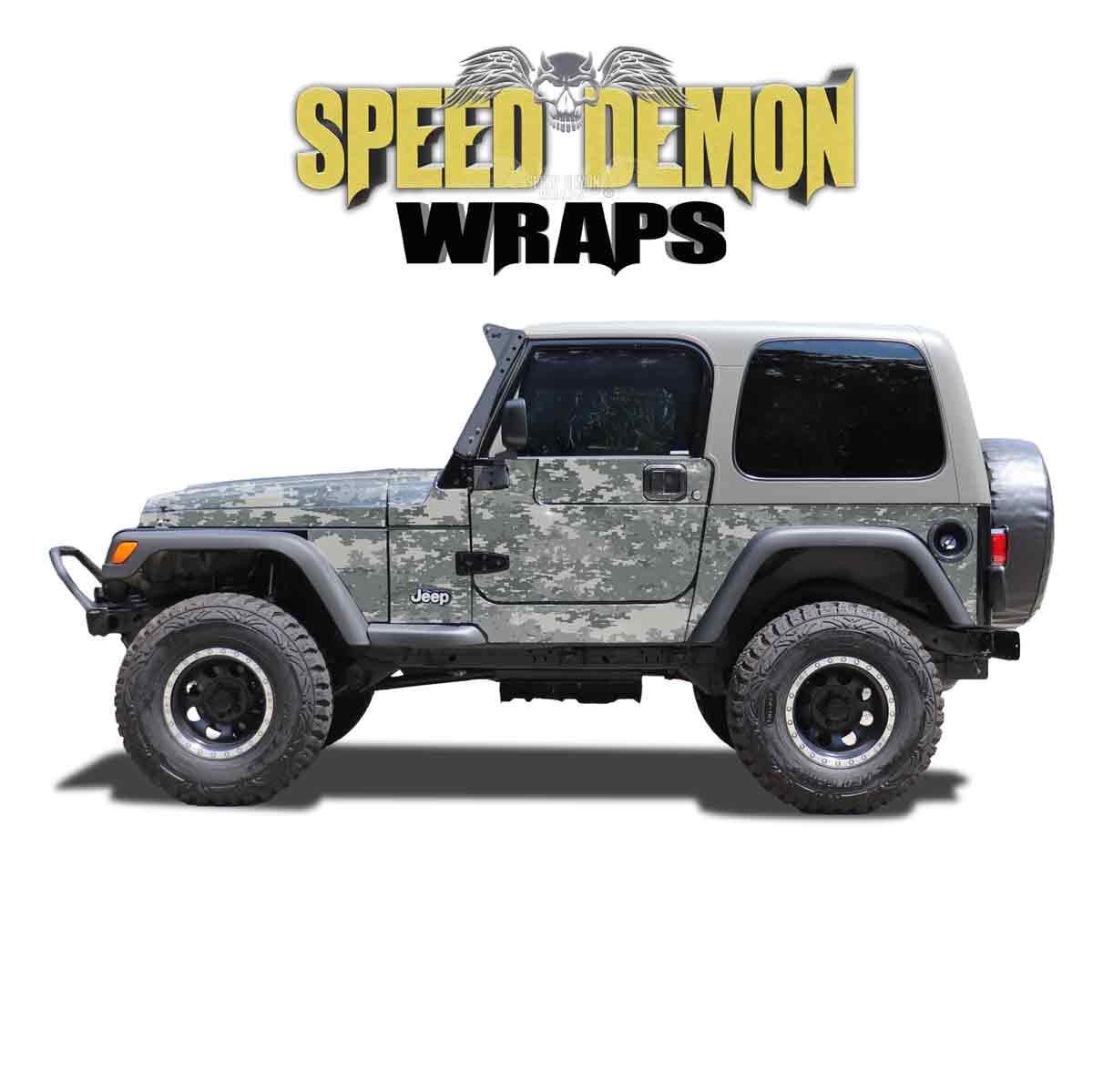 Precut Wrap Kit Camo Jeep Wrangler-TJ