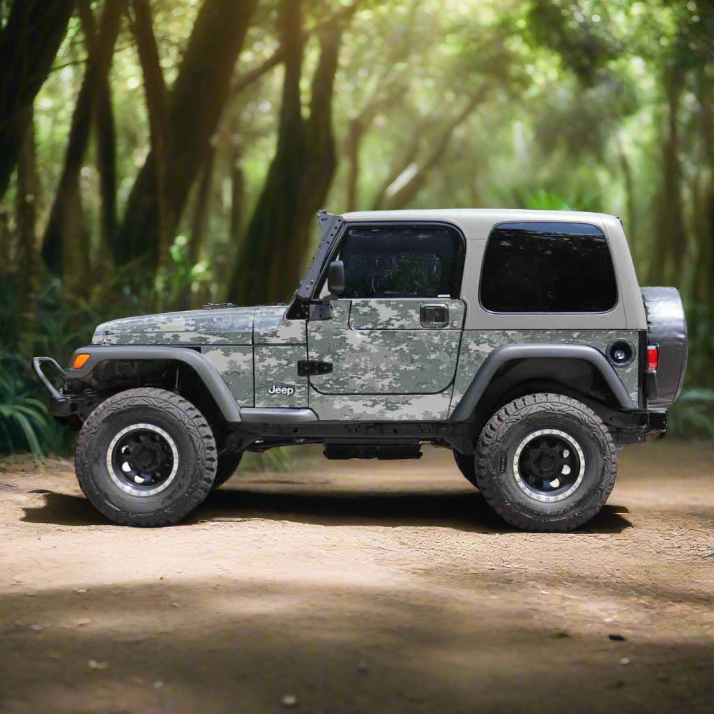 Digital Military Camo Jeep Wrangler-TJ Precut Wrap Kit