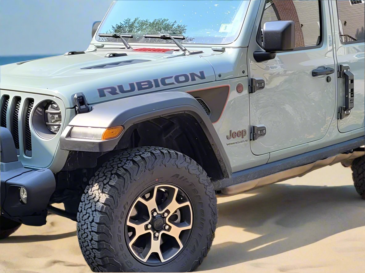 Fender Vent Vinyl Decals W Outline Jeep Jl Wrangler Jt Gladiator 2018-2024