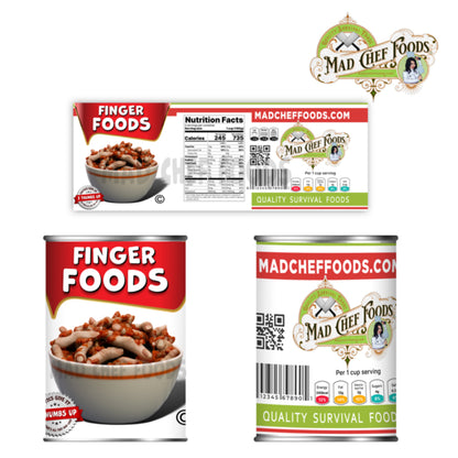 Finger Foods Funny Prank Soup Can Labels Gag Gift