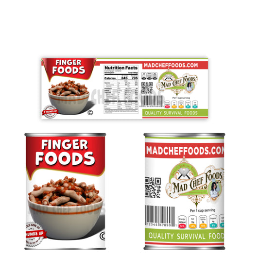 Finger Foods Soup Can Label