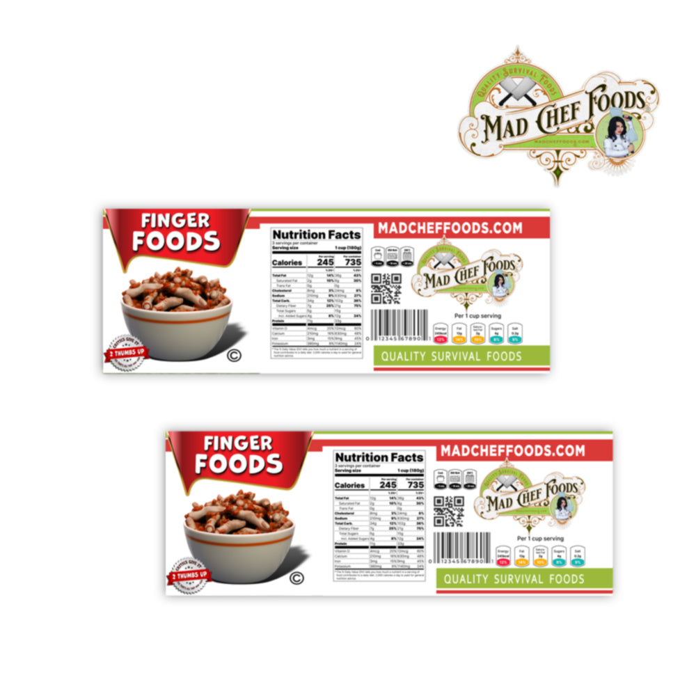 Finger Foods Funny Prank Soup Can Labels Gag Gift