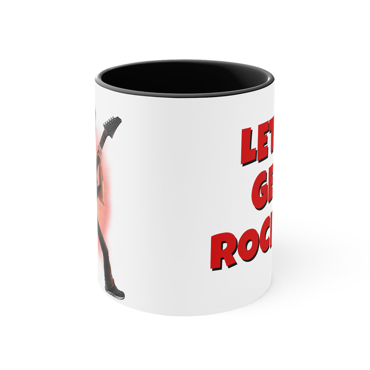 Guitarist Rockstar Coffee Mug Rock N Roll Band Caricature From Photo