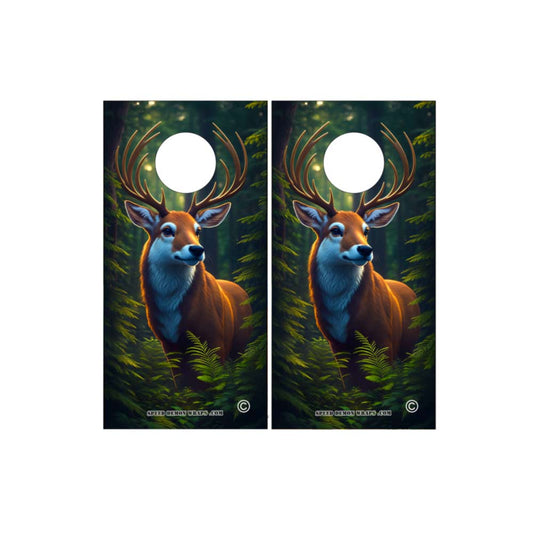 Hand Painted Buck Cornhole Wraps