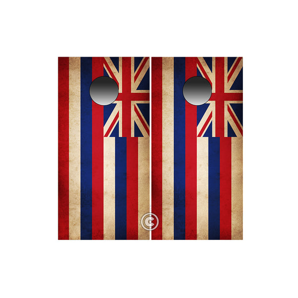 Hawaii State Cornhole Wraps ~ Rustic
