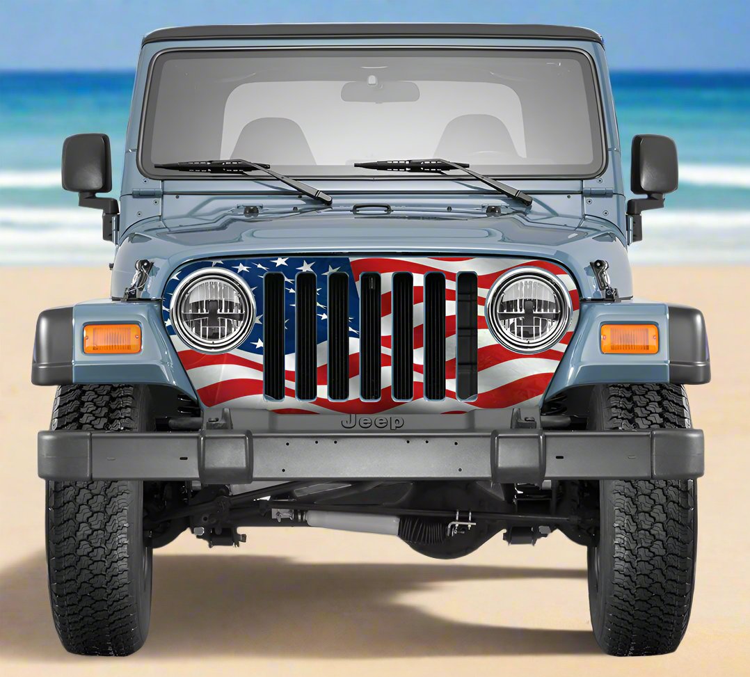 Jeep Wrangler Grill Wrap American Flag