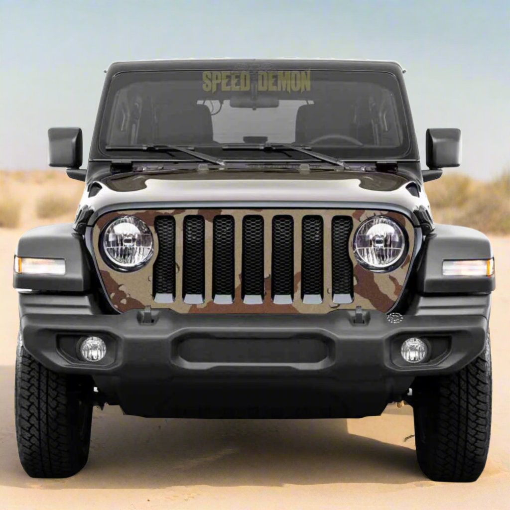 Desert Camo Jeep Wrangler Grill Wrap JL 2018-2025