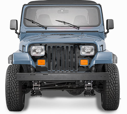 Jeep Wrangler Grill Wraps Camo Black Urban