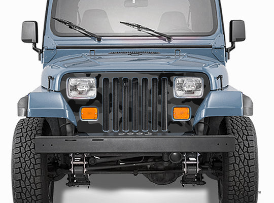 Jeep Wrangler Grill Wraps Camo Black Urban