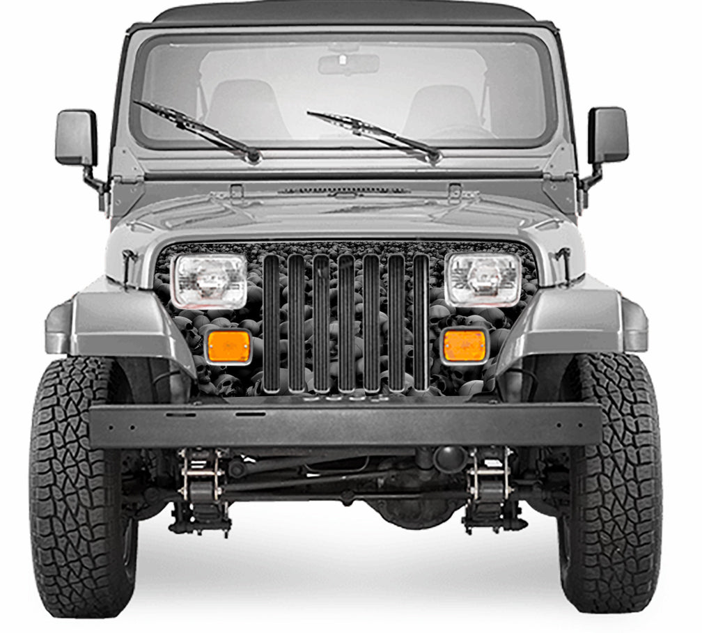 Jeep Wrangler Grill Wraps Skulls Skull Crusher YJ 1987-1995