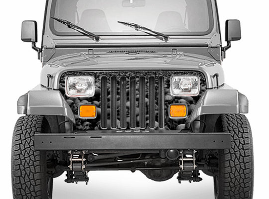 Jeep Wrangler Grill Wraps Skulls Skull Crusher YJ 1987-1995