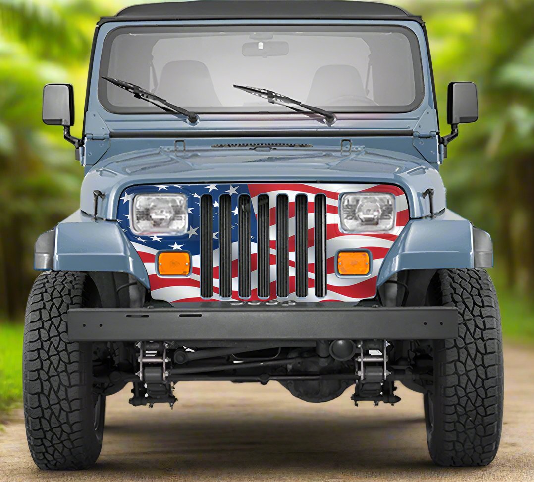 Jeep Wrangler Grill Wrap American Flag 1987-1995 TJ