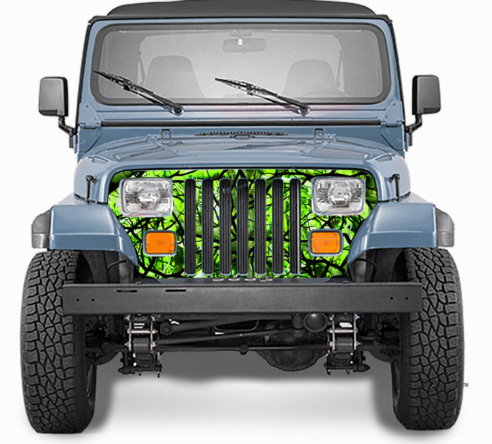 Jeep Wrangler Grill Wraps Zombie Bile Camouflage 1987-1995