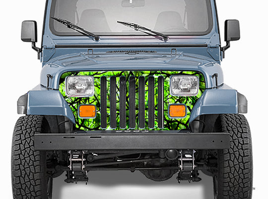 Jeep Wrangler Grill Wraps Zombie Bile Camouflage 1987-1995