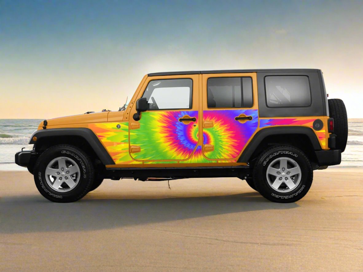 Jeep Wrangler JK Wrap 2007-2017 4 Door Tie-Die