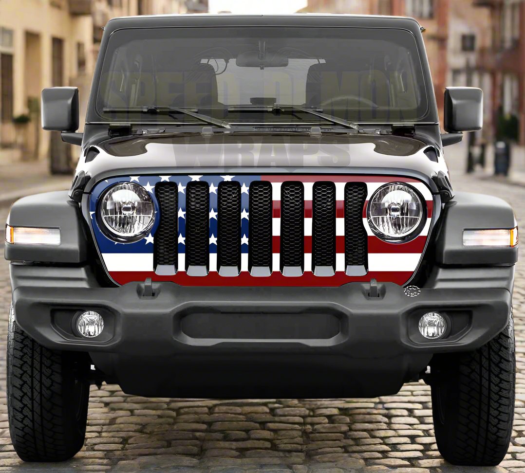 Jeep Gladiator Grill Wrap American Flag