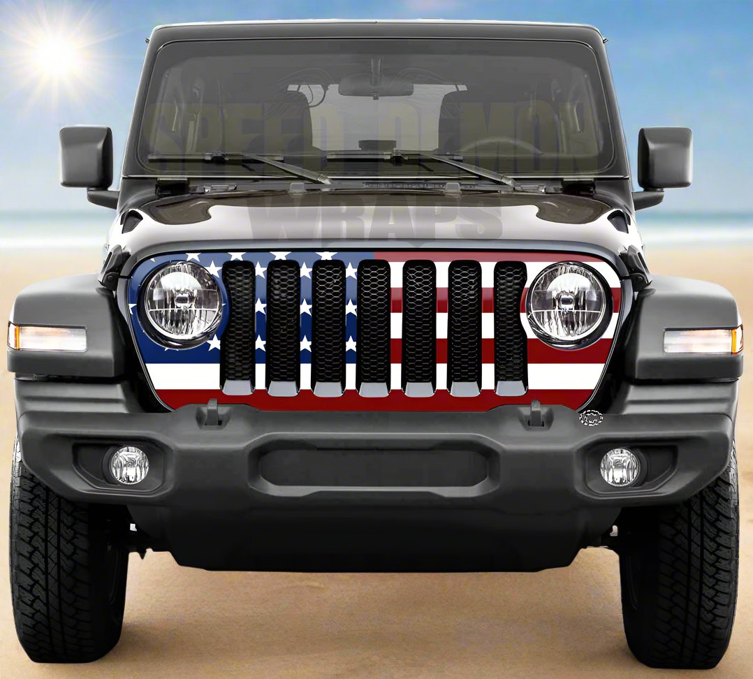 Jeep Gladiator Grill Wrap American Flag JL 2020-2025 JL
