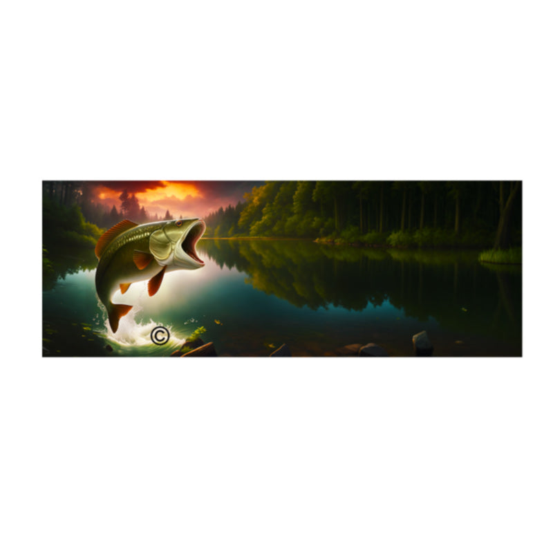 Largemouth Bass At Sunrise Truck Tailgate Wrap