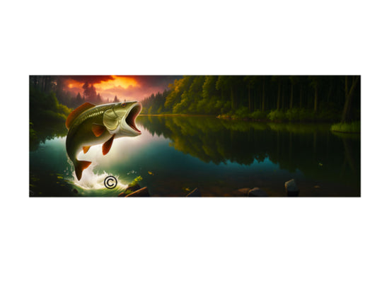 Largemouth Bass At Sunrise Truck Tailgate Wrap