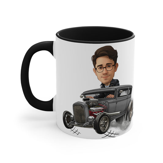 1929 Ford Sedan Tudor Rat Rod Coffee Mug Rat Rod Caricature From Photo