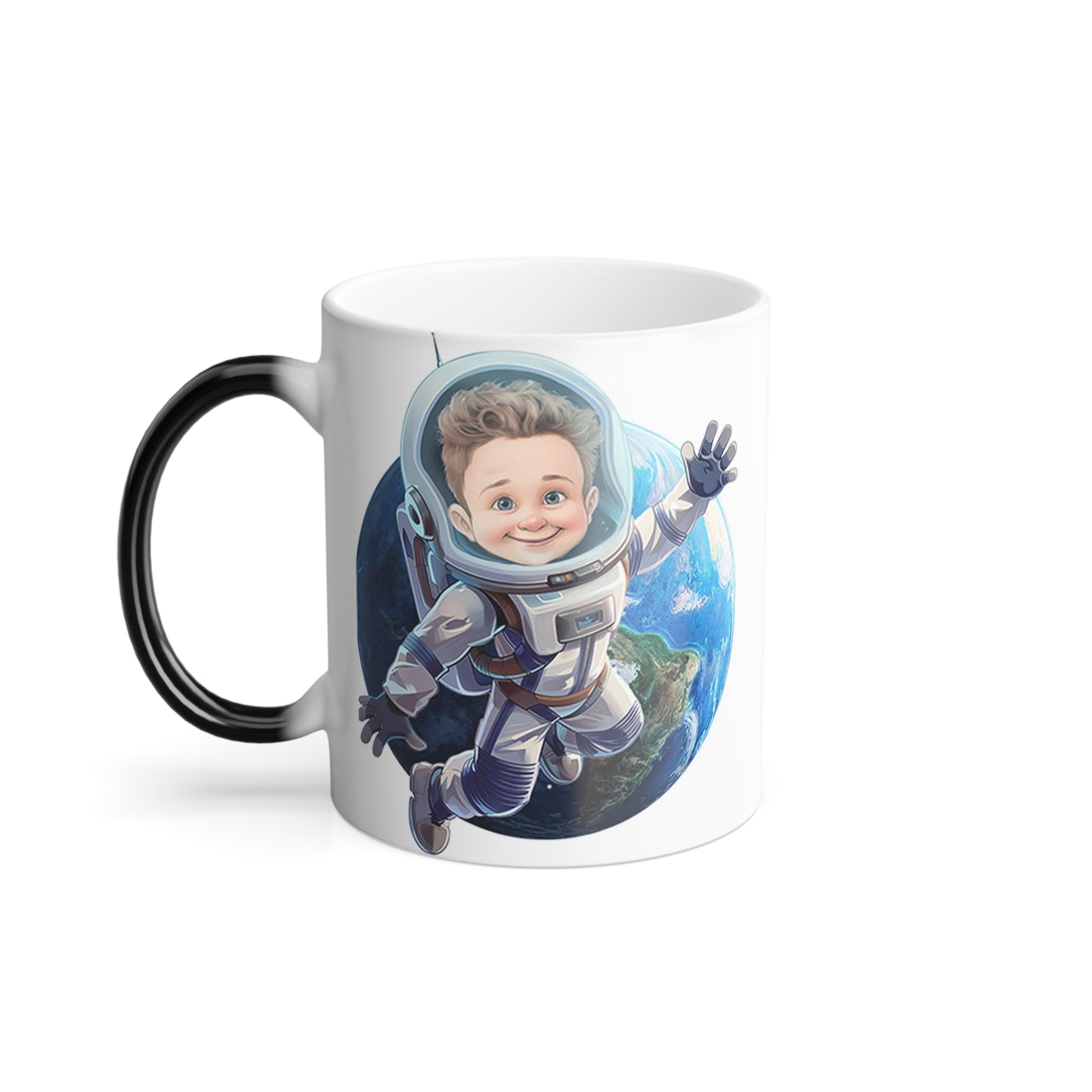 Personalized Coffee Mug Child Astronaut in space Caricature From Photo