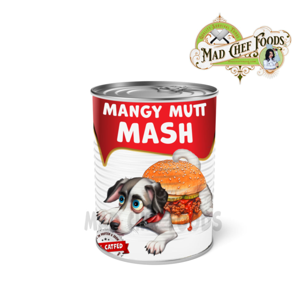 Mangy Mutt Mash Funny Prank Soup Can Labels Gag Gift