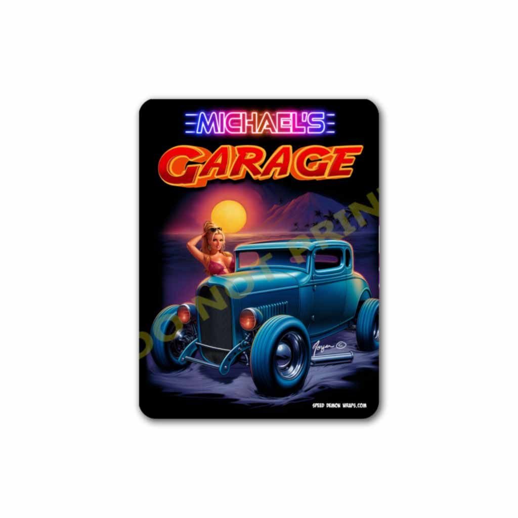 1929 Ford Coupe Personalized Garage Sign 12" x 9" Metal Sign