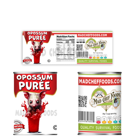 Opossum Puree Soup Can Label