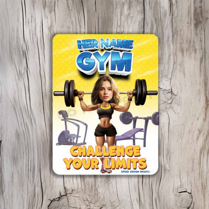 Personalized Gym Metal Sign Challenge Your Limits