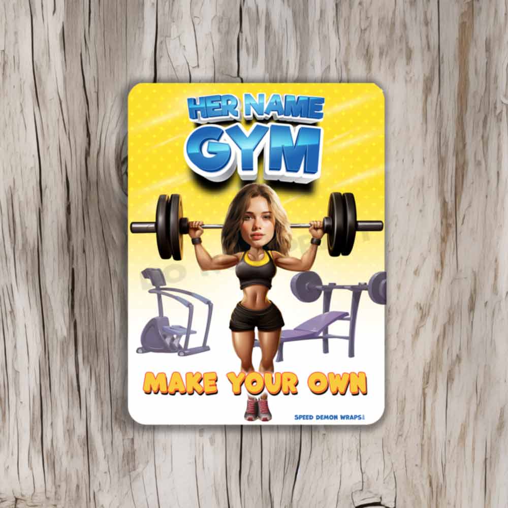 Personalized Gym Metal Sign Custom Caricature