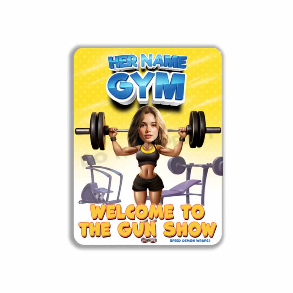 Personalized Gym Metal Sign Gun Show