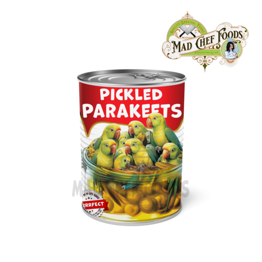 Pickled Parakeets Funny Prank Soup Can Labels Gag Gift
