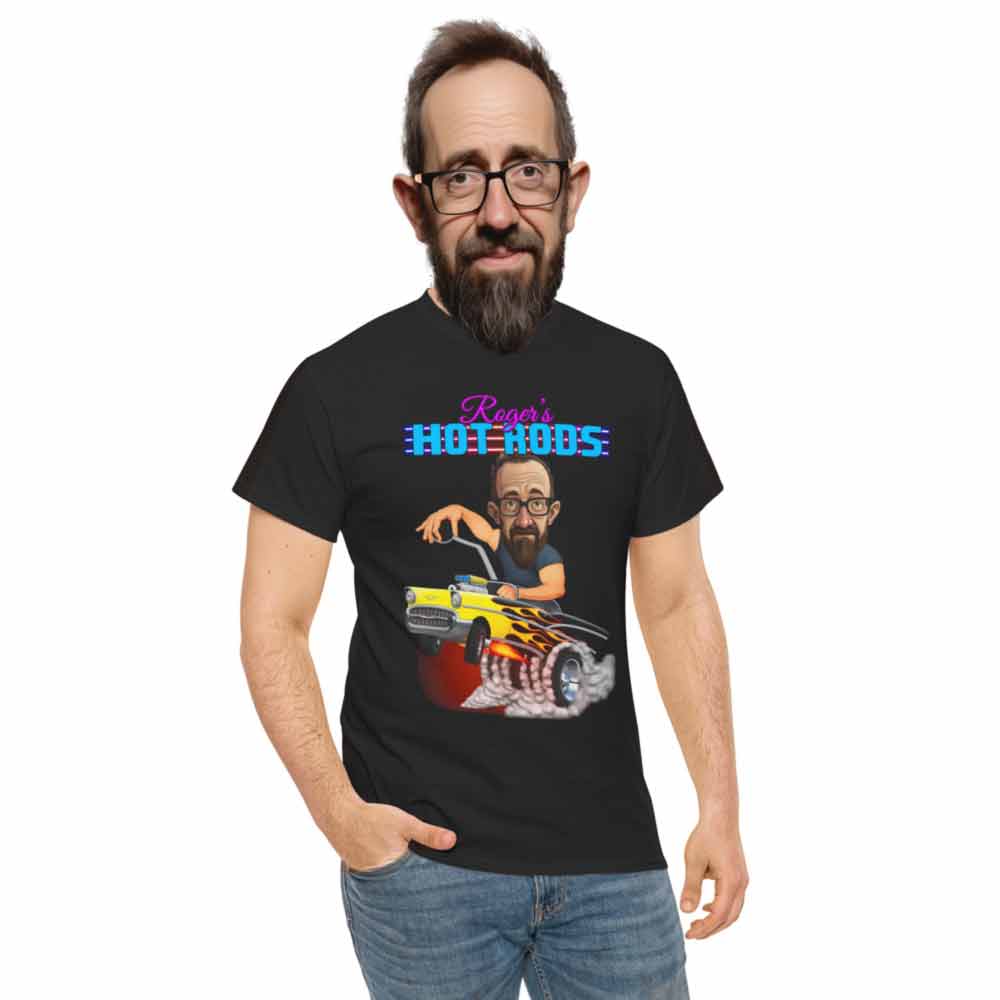 Personalized 1957 Chevy Bel Air Car Caricature T-Shirt from Photo