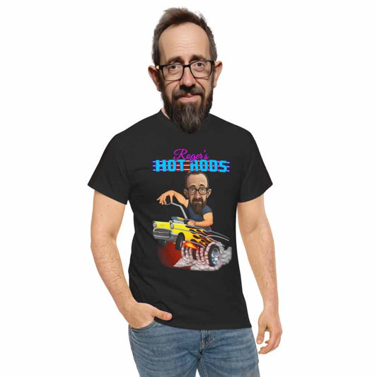 Personalized 1957 Chevy Bel Air Car Caricature T-Shirt from Photo