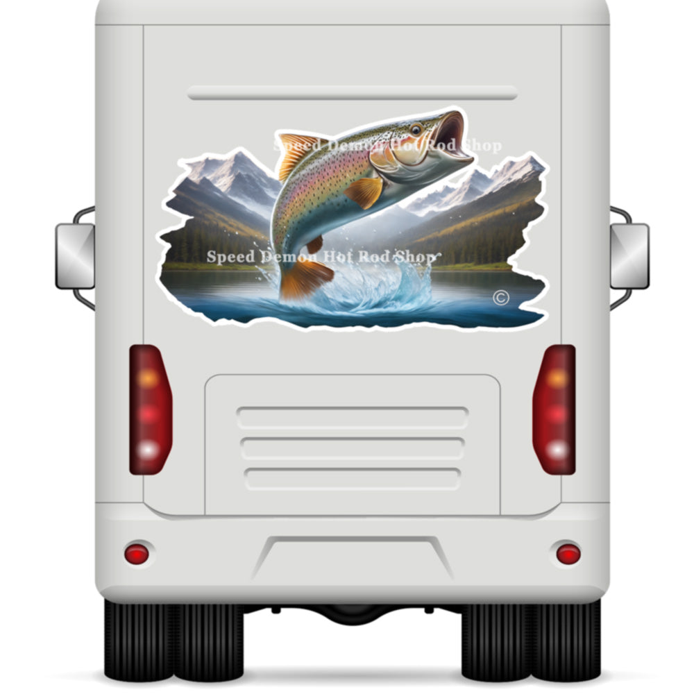 Rainbow Trout Motorhome Mural