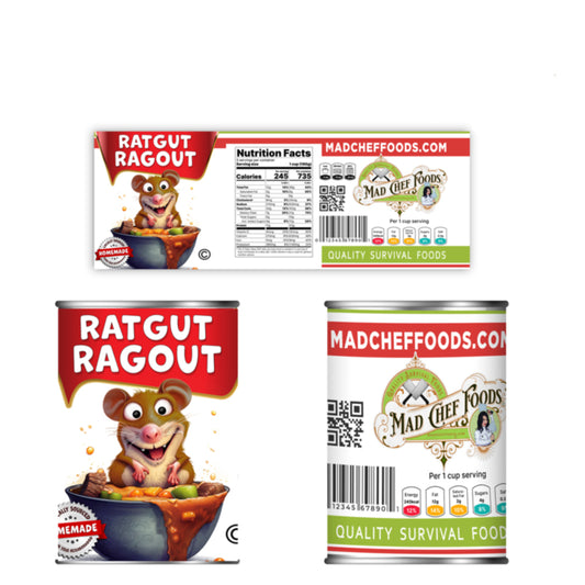 Ratgut Ragout Soup Can Label