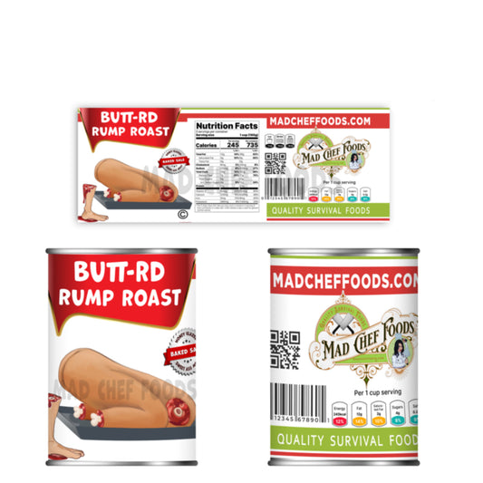 ButtRD Rump Roast Soup Prank Label